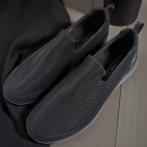 Zapatos para caminar Skechers Arch Fit sin cordones negros talla 13 con bolsa Snoop Dogg - Imagen 1 de 12