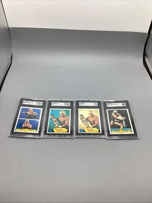 (4) Lote de tarjetas con clasificación SGC Topps WWF Hulk Hogan 1985  Foto 1 de 4