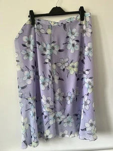 Vintage Y2K Floral Skirt Summer Spring Lilac Small- Medium - Picture 1 of 9