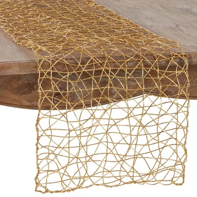 616.GL1672B Galerie Collection Contempo Nest Table Runner, 16" x 72", Gold - Image 1 of 2