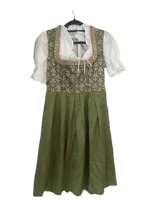 Bavaria Trachten Women’s US M EU 38 Dirndl Dress Green Oktoberfest Costume - Picture 1 of 11