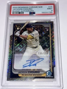 Jackson Chourio Rookie 2024 Bowman Chrome Megabox Auto /150!! 🔥 🔥 - Picture 1 of 5