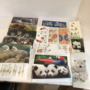 World Wildlife Fund  Defenders Lot of 17 Greeting Cards w/ Envelopes Animals - Picture 1 of 8