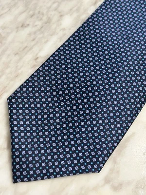 Brioni Blue & Navy Blue Silk Tie - Image 1 of 4