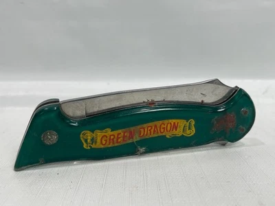 NAVAJA DE BOLSILLO G.C.C.O VINTAGE Dragón Verde 11140 Japón Rara Foto 1 de 4