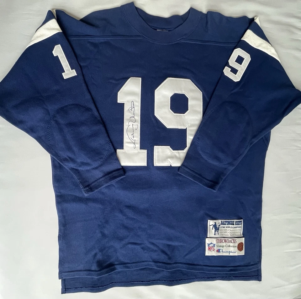 Camiseta deportiva retro auténtica firmada por Johnny Unitas de los Baltimore Colts certificado de autenticidad JSA Foto 1 de 4