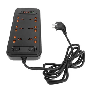 Steckdosenleiste 5 USB-Anschlüsse Heim-Steckdosenleiste 6 Ausgänge 3000 W Für - Afbeelding 1 van 22