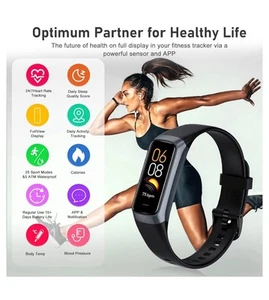 Fitness Tracker with 24/7 Heart Rate, Blood Oxygen Blood Pressure Sleep Monitor, - Picture 1 of 5