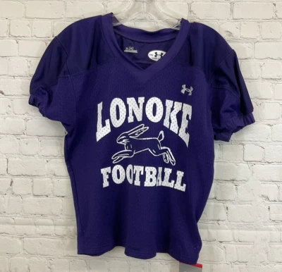 Under Armour Boys Lonoke Jackrabbits XL Purple Mesh Football Practice Jersey NWT - Image 1 of 4