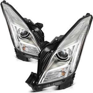 2PCS Pair HID Projector Headlights W/ LED DRL Non-AFS For 2013-2017 Cadillac XTS - Picture 1 of 21