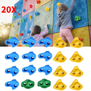 60st Mehrfarbige Kinder Klettergriffe Klettersteine Kletterwand belastbar B