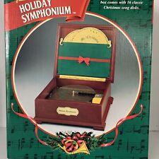 VTG Mr. Christmas Holiday Symphonium Wooden Music Box 16 Songs 1999 NIB