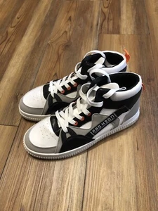 Fan Fan Fashionsport Men’s Letter Tape Decor High Top Sneakers Skate Style Sz 43 - Picture 1 of 16