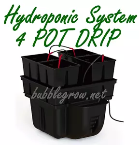 PLATINIUM HYDRO STAR 40 4 POT DRIP HYDROPONIC SYSTEM + WATERPUMP KIT GROWING PLA - Foto 1 di 2
