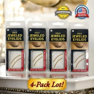 Damen Gold & Silber Schmuck Strass Augenlid Akzent Glitzer Halloween Cosplay - Bild 1 von 11