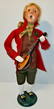 Byers Choice Colonial Music Man Caroler 2015 Red Coat Mandolin  USA