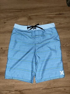 HURLEY BOYS SWIM TRUNKS SIZE 18/29 9.5" INSEAM NWT $38 INDIGO BLUE - Picture 1 of 5