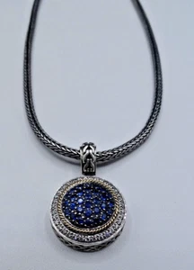 Effy Blue Pendant Necklace with pave diamonds - Picture 1 of 12