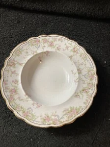 Antiguo Homer Laughlin Hudson Floral Filigrana Borde Dorado Cuenco Flor Rosa - Imagen 1 de 4