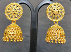 22k Gold Plated Gift Jhumka Earrings Indian 2" Long  Fashion Set Jar613