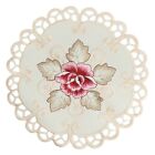 Decorative Satin Placemats with Delicate Embroidered Flowers Pack of 4