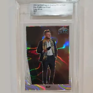 2024 Leaf Metal Legends Wrestling Pre Production Proof Lava White MJF 1/1 - Picture 1 of 3
