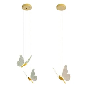 Acrylic Butterfly Chandelier Lamp LED Hanging Ceiling Light - Picture 1 of 15