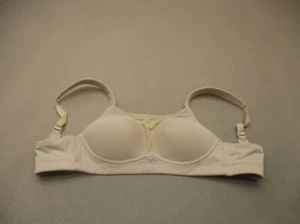 34B Moving Comfort Womens Beige Lightly Lined Wireless Back Close Sports Bra 7Q - Picture 1 of 8