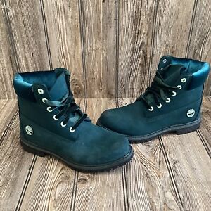 RARE~ Timberland Women’s Velvet 6in WP Boot Medium Green Nubuck A1KC6 Size 9