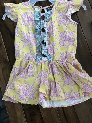 Túnica pastel mostaza talla 4 amarillo rosa azul usada en excelente estado Foto 1 de 2