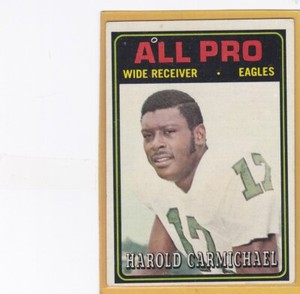 1974 TOPPS FOOTBALL HAROLD CARMICHAEL ROOKIE #121 EAGLES VGEX/EX *98387