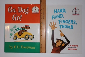 NEW 2 Dr. Seuss Beginner Books LARGE SIZE Go, Dog. Go! & Hand Hand Fingers Thumb - Bild 1 von 5