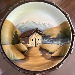 Vintage handgeschnitztes Holz 3D deutscher Winterberg europäischer Szenendekor - Bild 1 von 11
