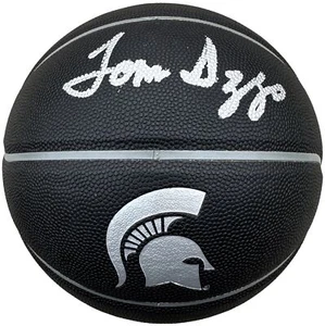 TOM IZZO SIGNED MICHIGAN STATE SPARTANS LOGO BASKETBALL MSU PSA/DNA HOF 16 - Picture 1 of 3