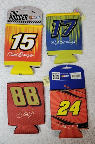 12 Nascar Koozies, Beer Can Koozie, Nascar Memorabilia, Gordon, Dale Jr., Bowyer Cover