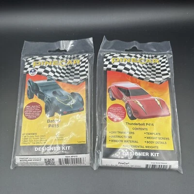 Kits de carros de grife Thunderbolt P416 Batcar P415 lote de 2 EUA pinecares faça você mesmo - Imagem 1 de 4