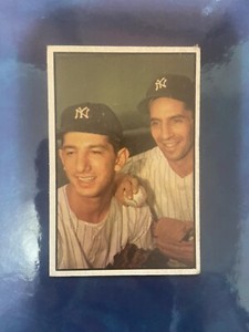 1953 Bowman Color Baseball Card #93 Phil Rizzuto & Billy Martin New York Yankees