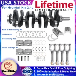 G4KJ 2.4L Engine Rebuild Overhaul Kit - Crankshaft / Con Rods For HYUNDAI KIA L4 - Picture 1 of 28