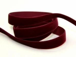 Berisfords Samtband Mini-Rolle 9390 Bordeaux - 22 mm - pro 5 Meter Rolle