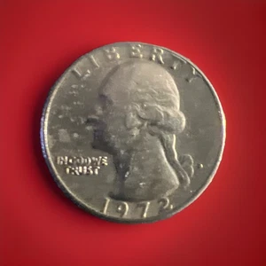 1972 D WASHINGTON QUARTER ERROR! FILLED IN MINT MARK ERROR - Picture 1 of 3