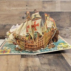 How Columbus Discovered America Artia 1960 Vintage Bancroft Kubasta Pop Up Book - Picture 1 of 22