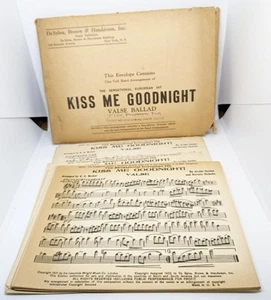 Kiss Me Goodnight DeSylva, Brown & Henderson 1932 Band Arrangement Sheet Music - Picture 1 of 3