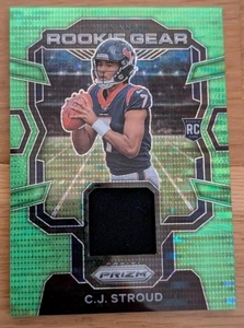 2023 Panini Prizm CJ Stroud Jersey Patch Neon Green Pulsar Rookie Gear RC C.J. - Bild 1 von 2