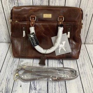 Catwalk Collection Handtaschen Adele Arbeit Laptoptasche weiches Leder Umhängegurt - Bild 1 von 9
