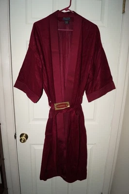 NWT VAN HEUSEN VELTONE III LOUNGEWEAR BURGANDY ROBE MENS ONE SIZE - USA - Image 1 of 4