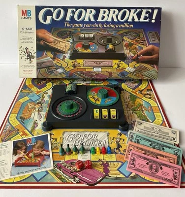 MB Games Go For Broke Board Game 1985 Vintage Retro Classic Family Board Game - Image 1 of 4