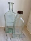2 Vintage Blue Glass Bottles Simmons Liver Regulator + Medicine Pierce Md Ny