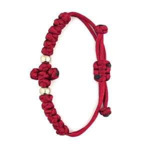Pulsera de oración hecha a mano en Líbano - Borgoña - Ajustable para todos - Imagen 1 de 1