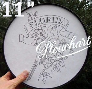 FLORIDA state bird/flower coloring poster - Picture 1 of 2
