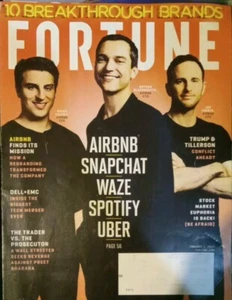 Airbnb, Snapchat, Waze, Spotify, Uber, Fortune Magazin 01.01.2017, Trump &... - Bild 1 von 1